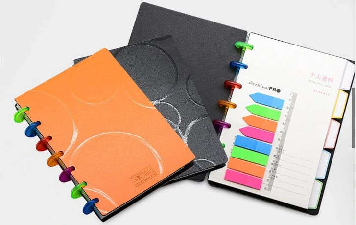 2023 New Year Colorful Printing Plastic Disc Binding Notebooks